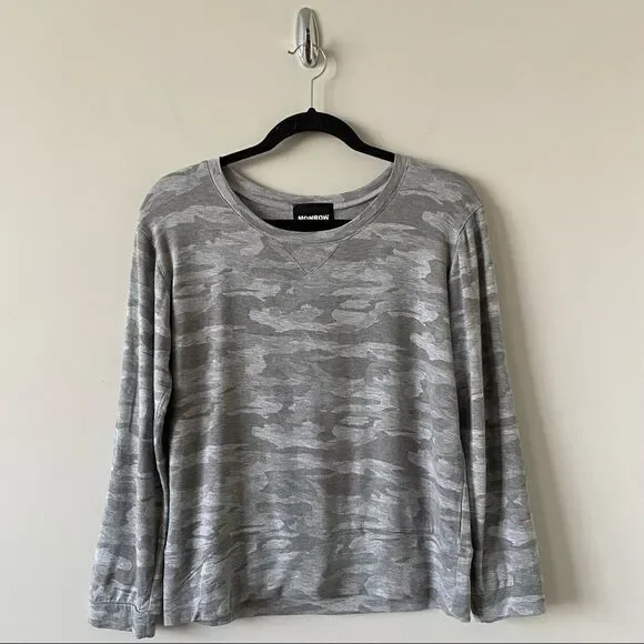 Revolve-Monrow Camo Raglan Sweatshirt (Small) - Picture 2 of 10